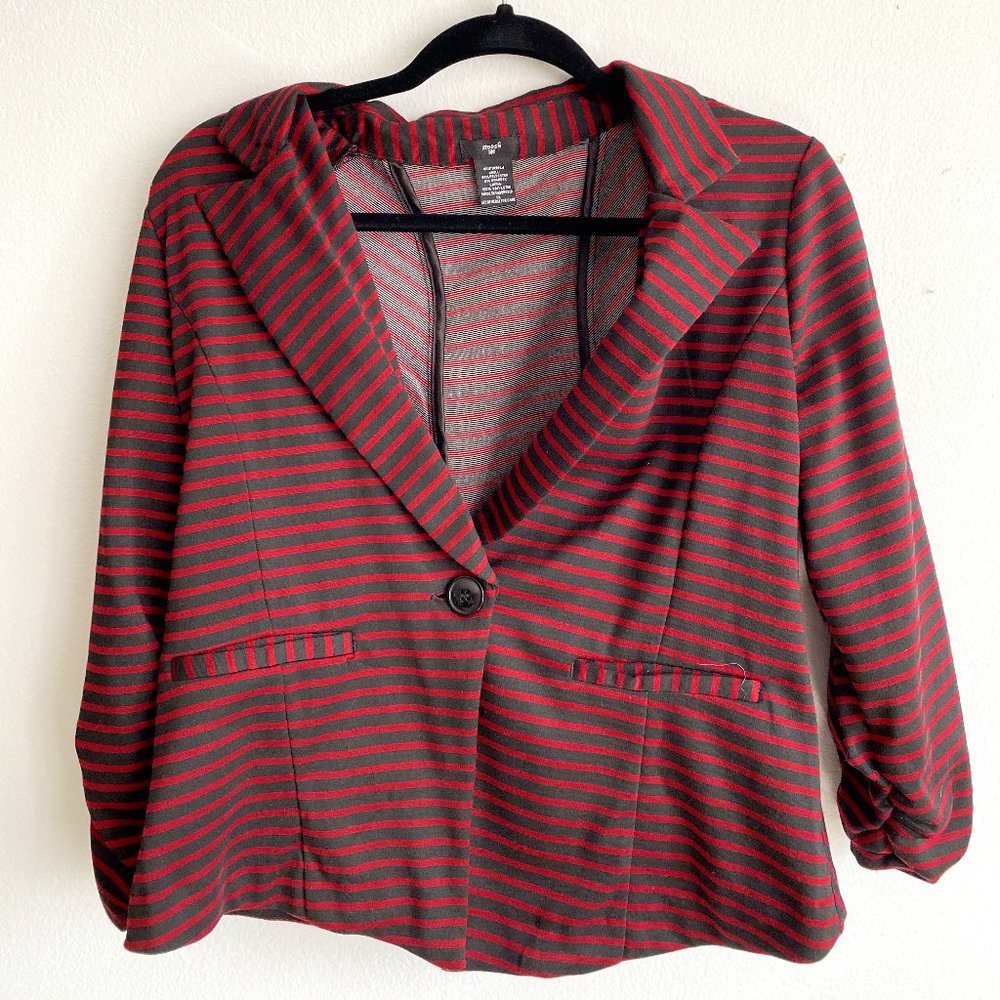 Stoosh Red Striped Blazer
